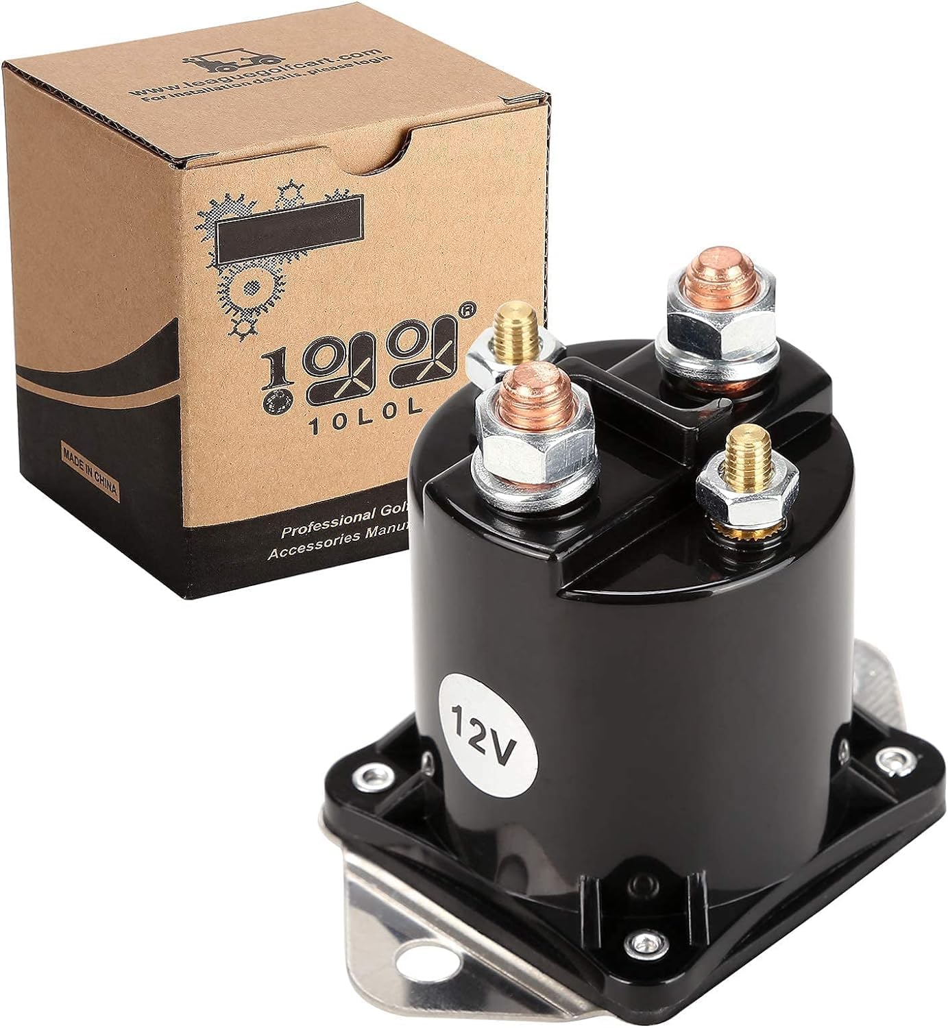 10L0L Golf Cart 12V Solenoid for Club Car DS & Precedent Gas 1984-up, Replace OEM 1013609 1117