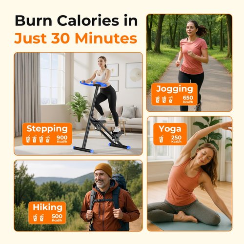 OWLSKY Stair Stepper for Home, Vertical Climber Exercise Machine with Stable Triangular Frame, LCD Monitor, Smooth & Quiet Motion, Full Body Workout Equipment, Supports 330 LBS