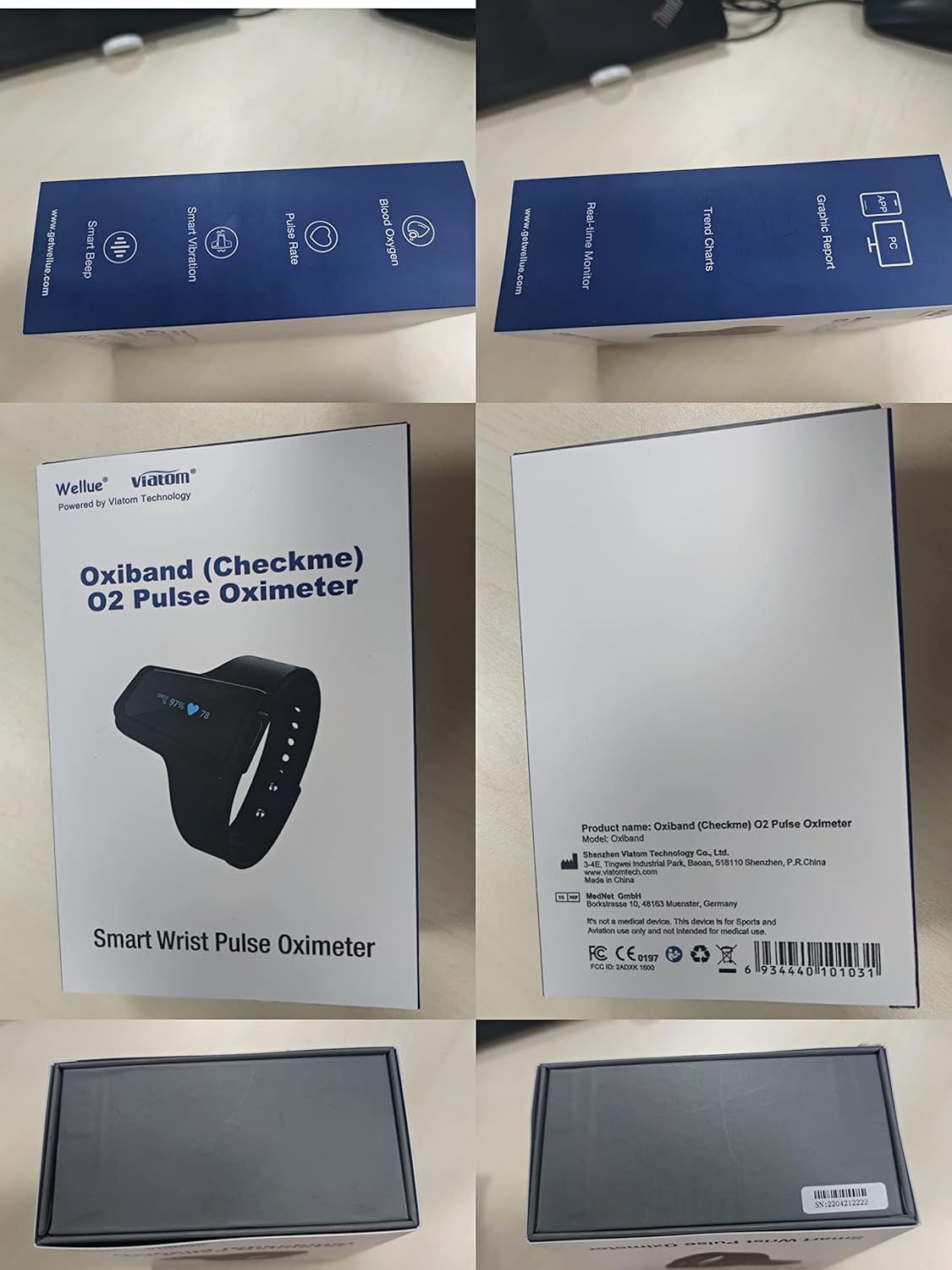 Wellue O2 Pulse Oximeter with Smart Reminder | Blood Oxygen Saturation Monitor for SpO2 and Heart Rate Tracking Continuously, Bluetooth Finger Ring with Free APP &PC Report, Style 1
