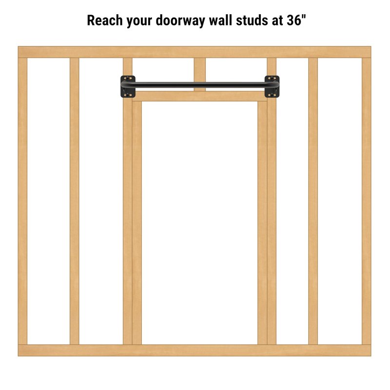 SELEWARE Fully Welded Pull Up Bar Wall Mount Heavy Duty Chin-up Bar w/Resistance Band Hooks for Doorway, Support Beam or Joist Mount Thick Metal Sturdy Construction Support 500 lbs