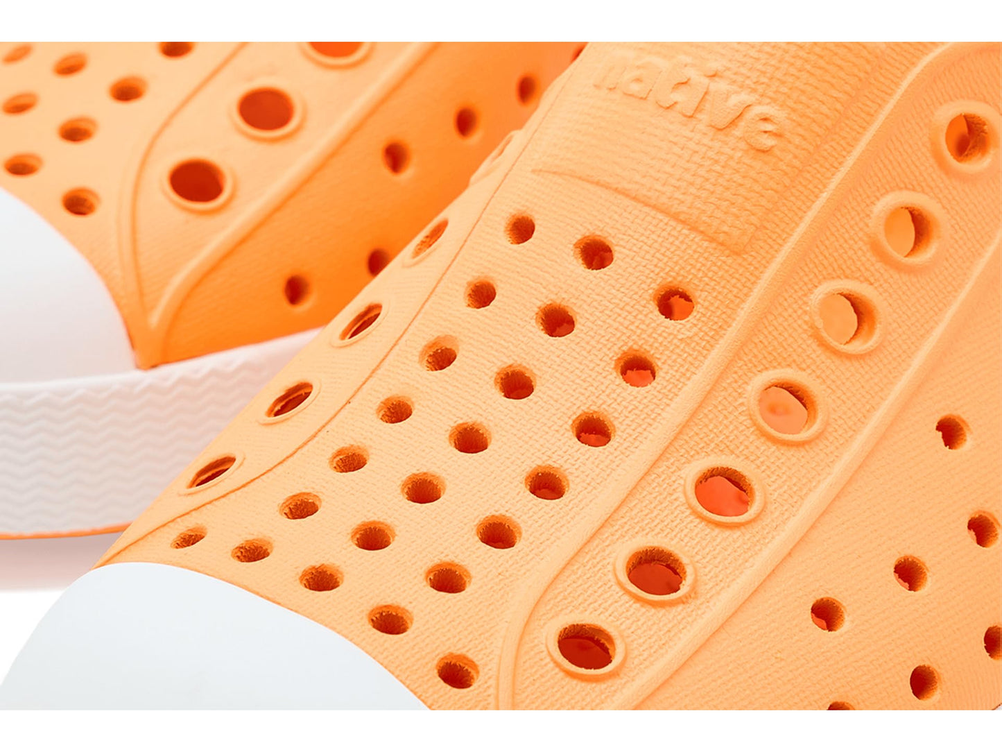 Native Shoes Unisex-Kids Jefferson Sneakers, Papaya Orange/Shell White, 1 Little Kid