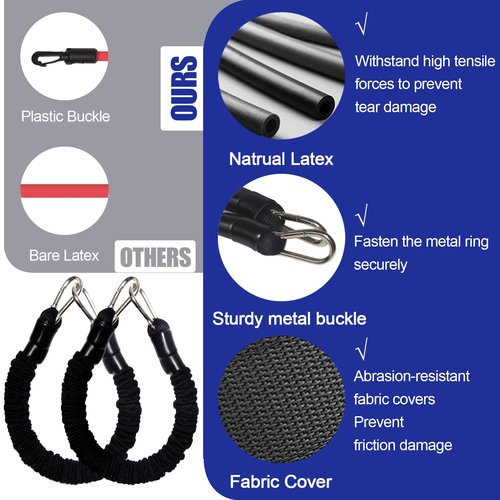 Ankle Resistance Bands with Cuffs for Leg Booty Butt Lift Workout Equipment - Kickbacks Hip Leg Glute Fitness Training Exercise Bands with Ankle Cuffs for Men Women