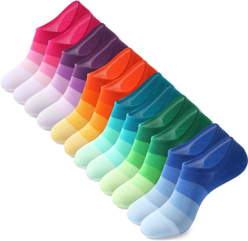 IDEGG No Show Socks - Low Cut Ankle Athletic Socks for Men & Women | Anti-Slip, Invisible Design
