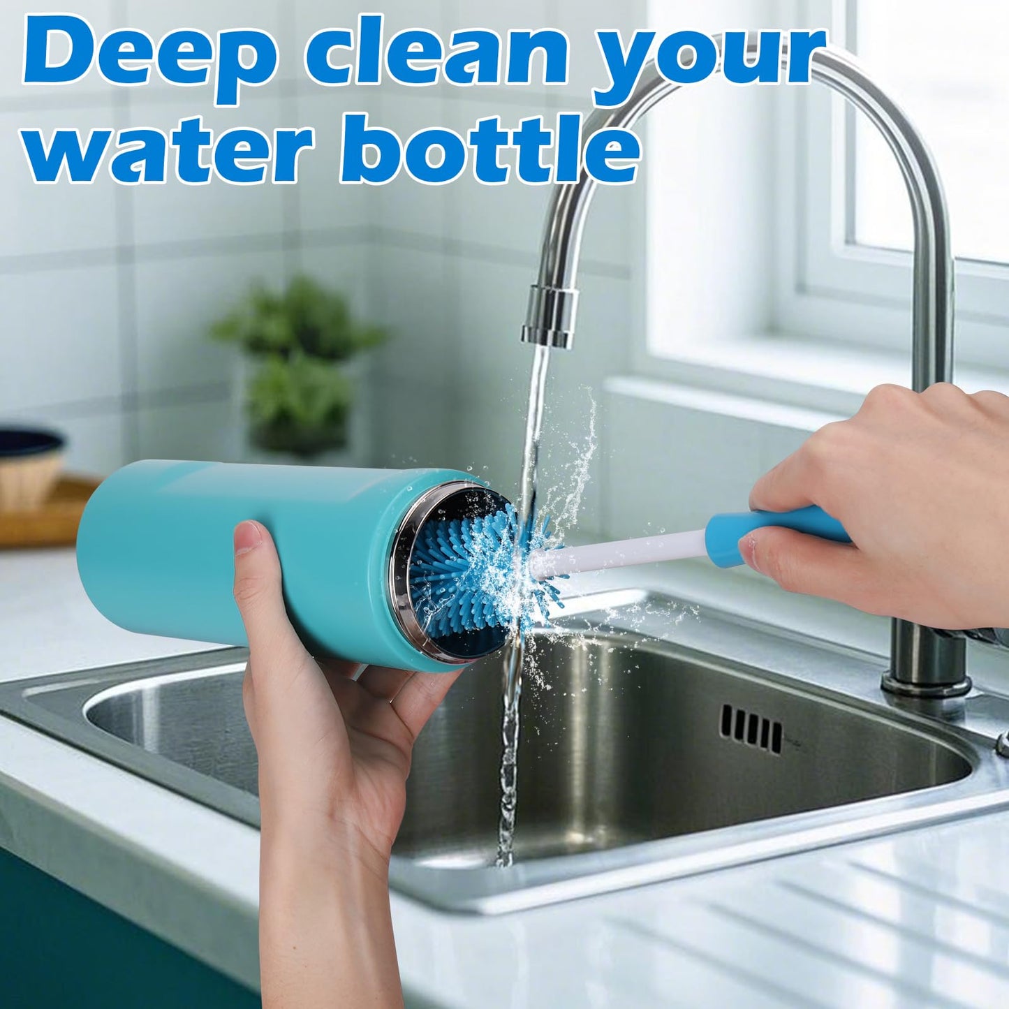Palksky Water Bottle Cleaning Brush Kit, Brush & Straw Cleaner for Owala