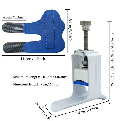 JVNZAM Finger Straightener Splint Brace Corrector Support with Soft Foam Inner Band, Hand Finger Arthritis Injury Pain Relief Holder Fingers Extended for Finger Pain Easy Pressing Splint