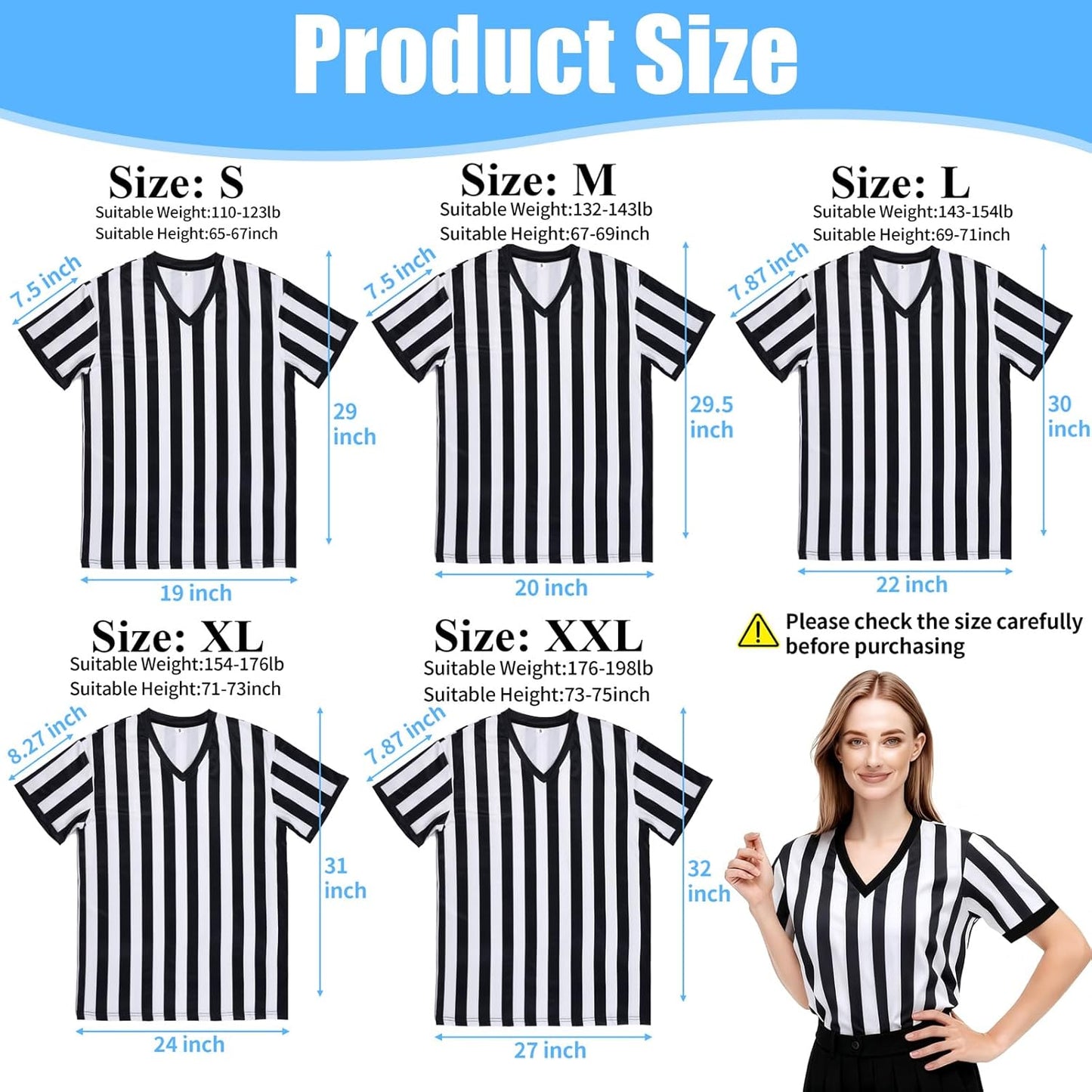 Skiennix Basketball Referee Shirt - V-Neck Design for Men & Women | Short Sleeve Comfort