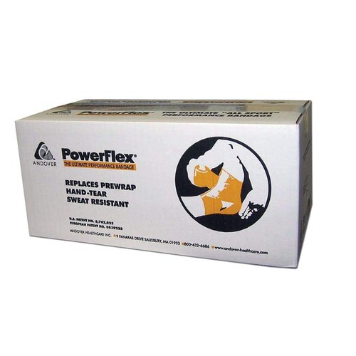 PowerFlex Self Adherent Tape, Latex, Athletic Tape, White, 1.5", 32 Rolls per Case