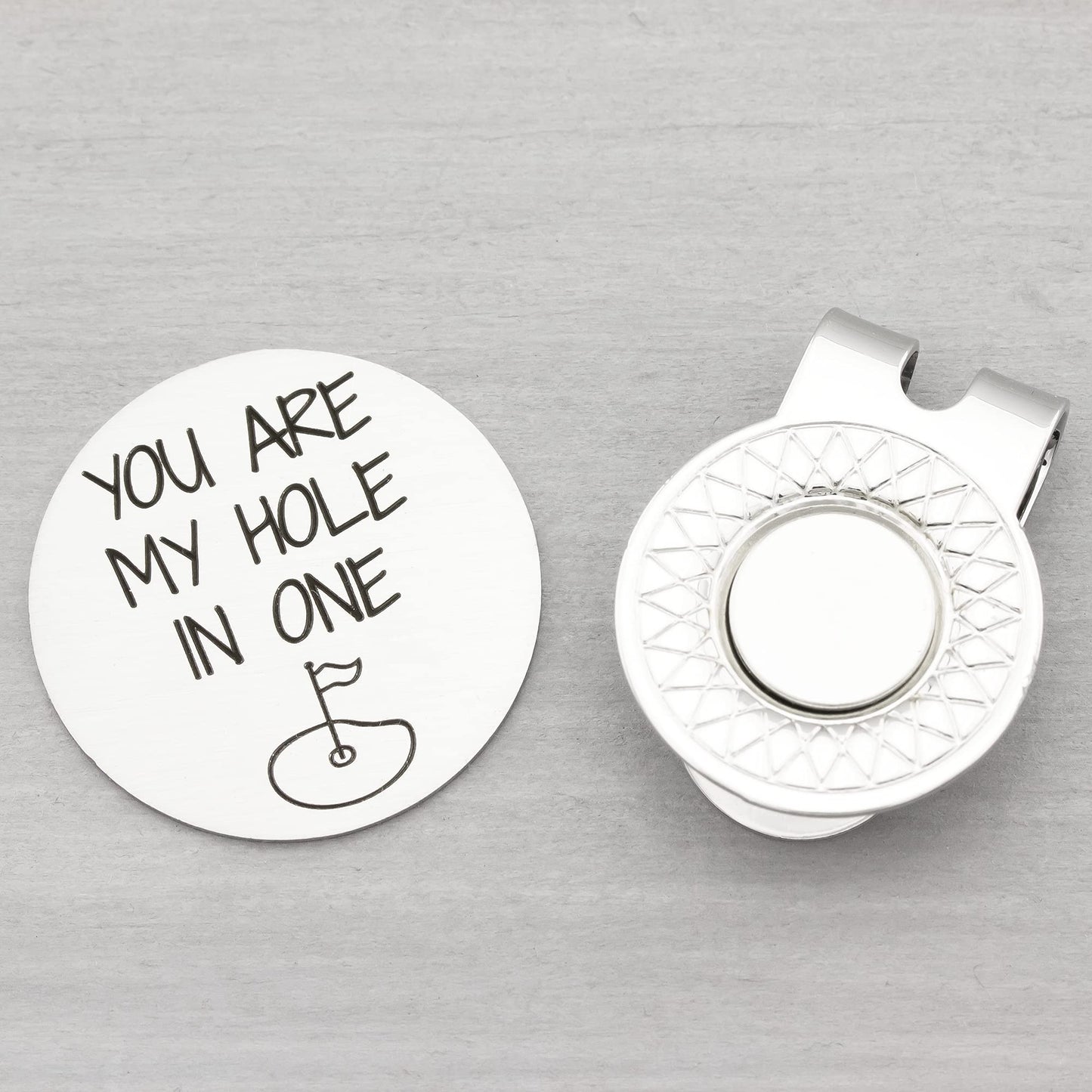 Golf Gifts for Men Golf Ball Marker with Hat Clip You Are My Hole In One