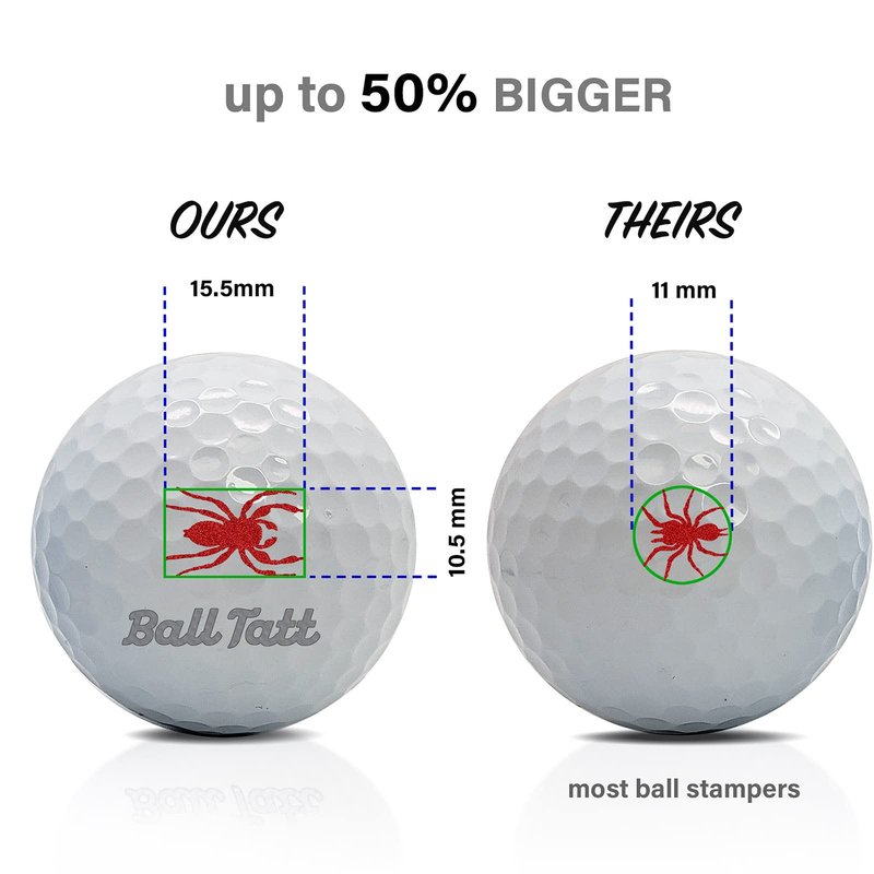 Ball Tatt - Whiskey Cigar Golf Ball Stamp, Golf Ball Stamper, Self-Inking Golf Ball Stamp Markers, Reusable Golf Ball Marking Tool to Identify Golf Balls, Golfer Gift Golfing Accessories