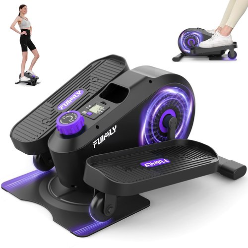 FUNMILY Under Desk Elliptical, Under Desk Bike Pedal Exerciser, Fully Assembled Leg Exerciser 2 in 1 Seated Standing Elliptical, Ultra-Quiet Mini Elliptical Machines for Home Office Use