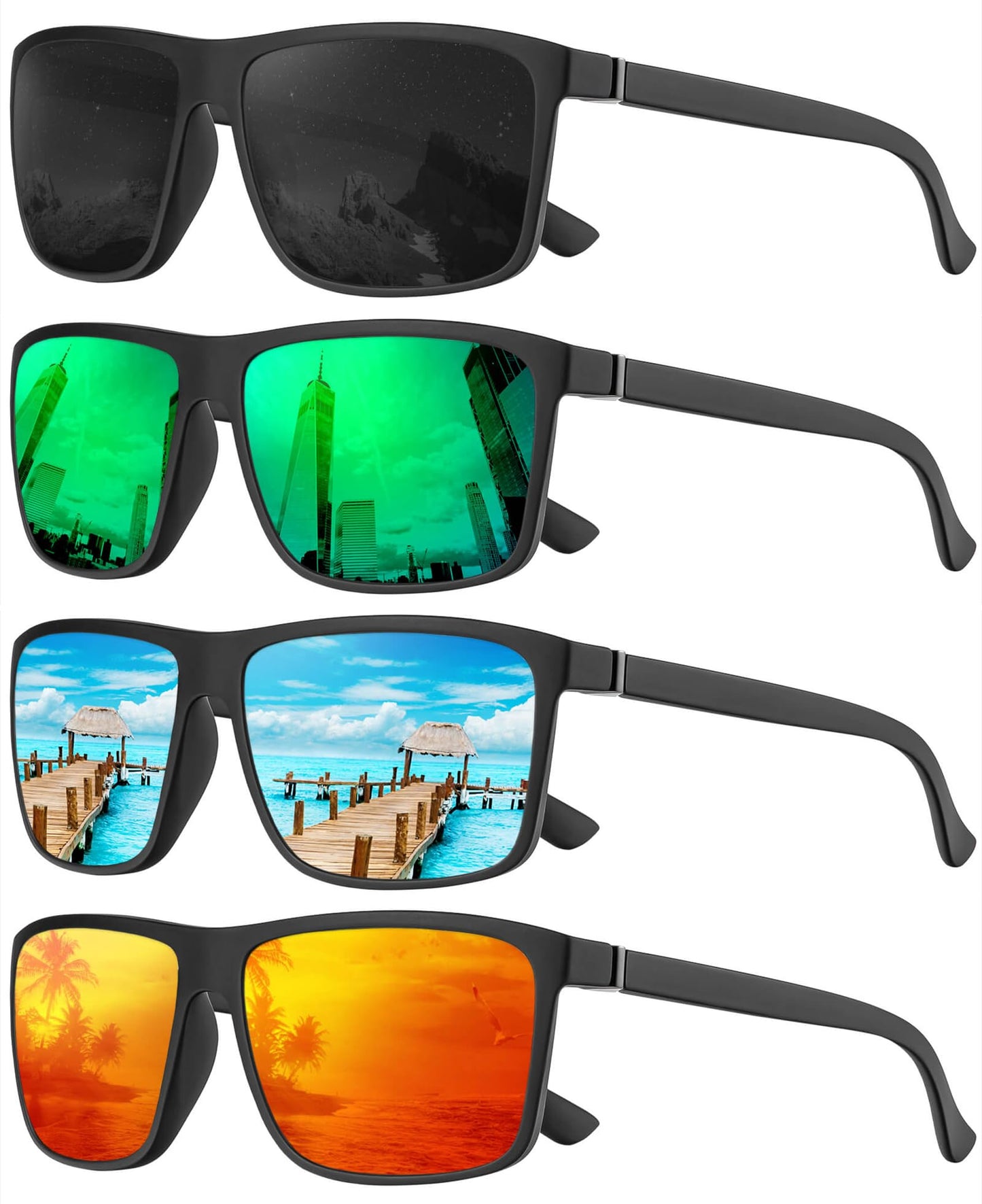 KALIYADI Polarized Mens Sun-Glasses Sunglasses-Men : Classic Sunglasses with UV Protection for Fishing Driving Golf