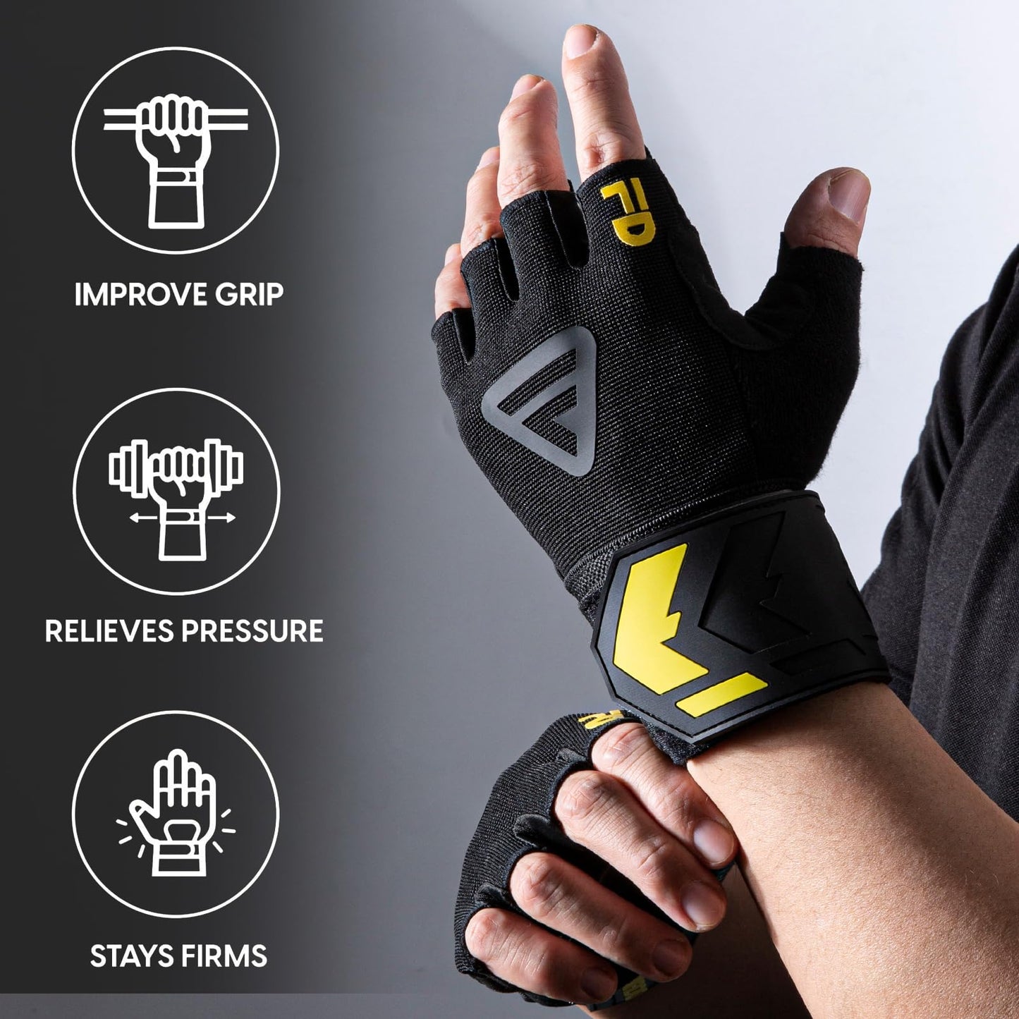 IRONGRIT Weight Lifting Gloves for Men and Women, with Cushion Pads and Silicone Grip, Gym Workout Gloves with Wrist Support for Bench Press, Weightlifting, Training, Pull-ups (Medium)