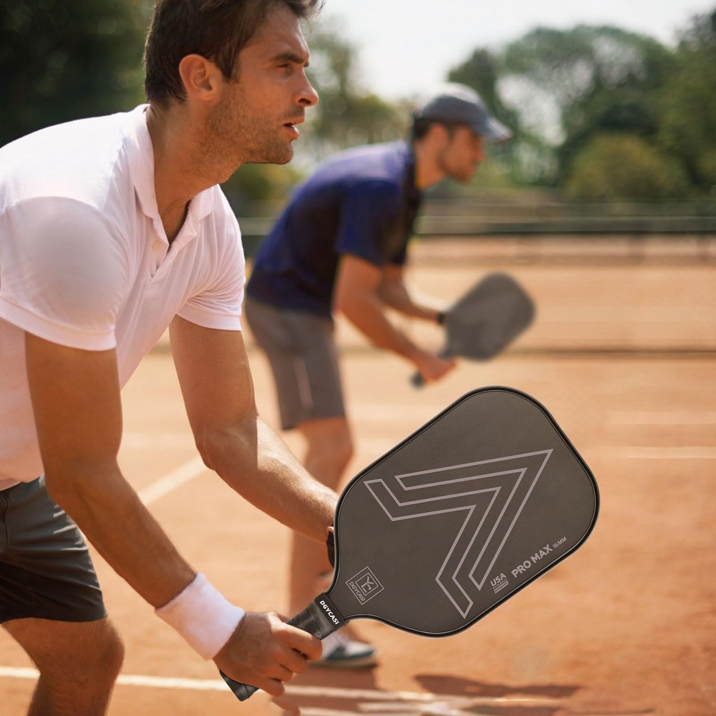 YC DGYCASI 16mm Pickleball Paddles Professional, 2025 USAPA Approved, Carbon Fiber Surface (CFS), Polypropylene Lightweight Honeycomb Core, with Cover Case Black
