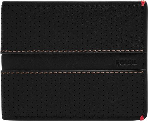 Fossil Men's Everett Leather Bifold Wallet - Flip ID Design for Easy Access