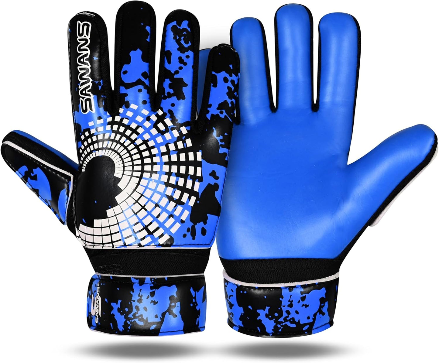 SAWANS Football Goalkeeper Gloves - Strong Grip Palms & Wrist Support for Kids & Adults | Anti-Slip Design