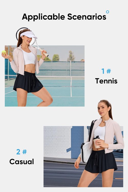 Flowy Athletic Shorts for Women Gym Yoga Workout Running Sweat Short Pants spandex Butterfly Tennis Skort Skirt with Pockets underneath Girls Cute Comfy Trendy Clothes Casual Summer Outfits 5" Black L