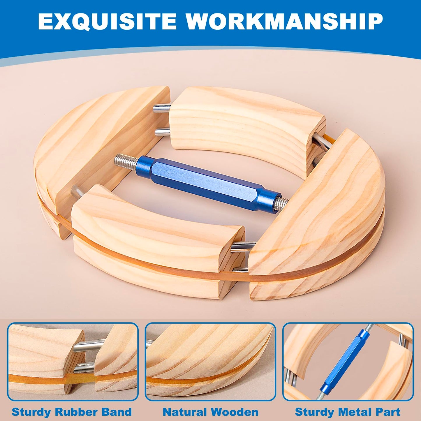 Hat Stretcher 4 Way, Hat Stretcher for Fitted Hats Size 6 7/8 to 8 1/2, Extender Widener Reshaper Fits All Caps - Solid Wood, Heavy Duty of Hats Jack Stretchers for Cowboy Baseball Caps