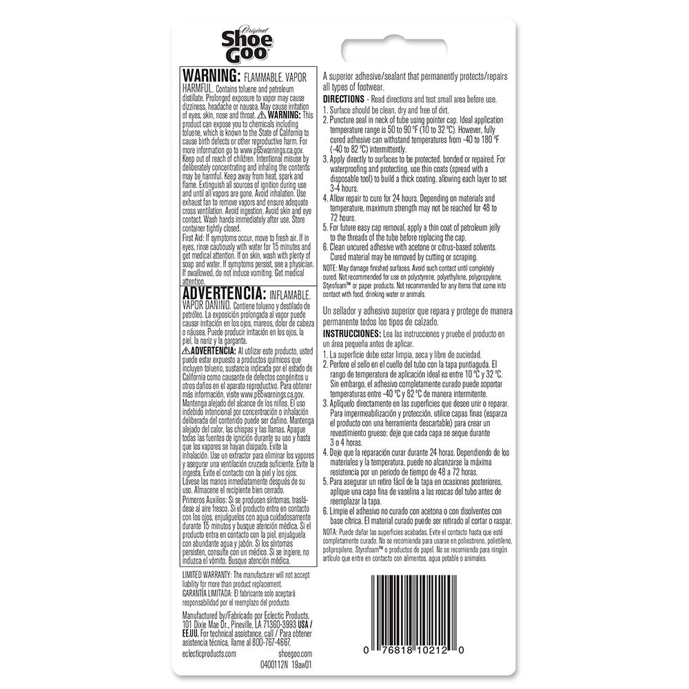 Shoe GOO 110212 Adhesive, 3.7 fl oz, Black