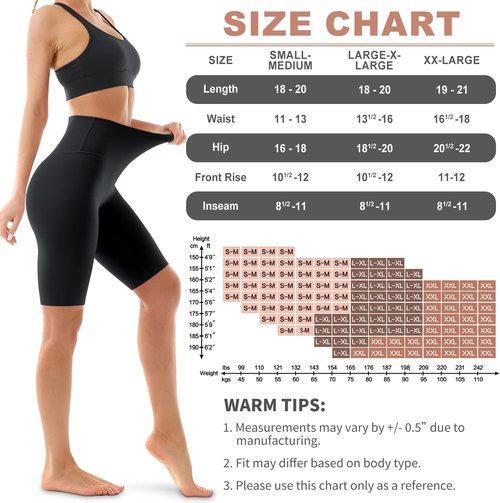Laite Hebe Biker Shorts for Women - High Waisted Tummy Control | 3 Pack for Yoga & Running