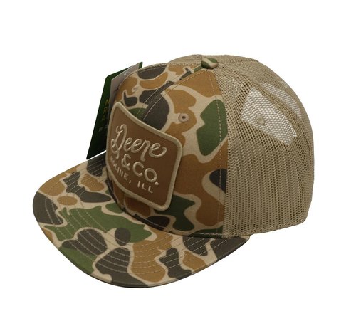 John Deere Men's Camo Deere Script Patch Hat/Cap