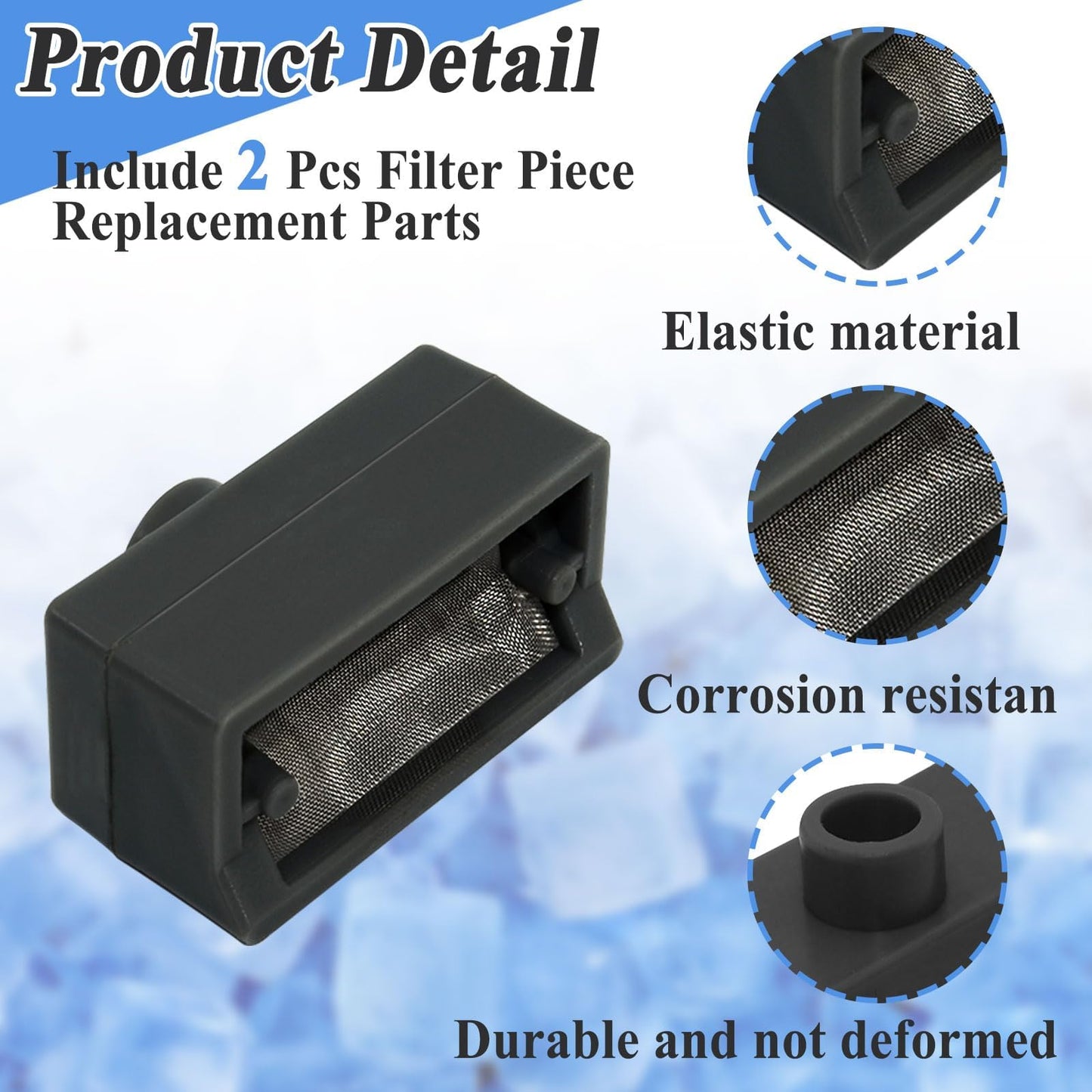 10Pcs Filter Piece Replacement Parts, Fits Ice Maker OPAL01GENSS,OPAL01GENKT, etc