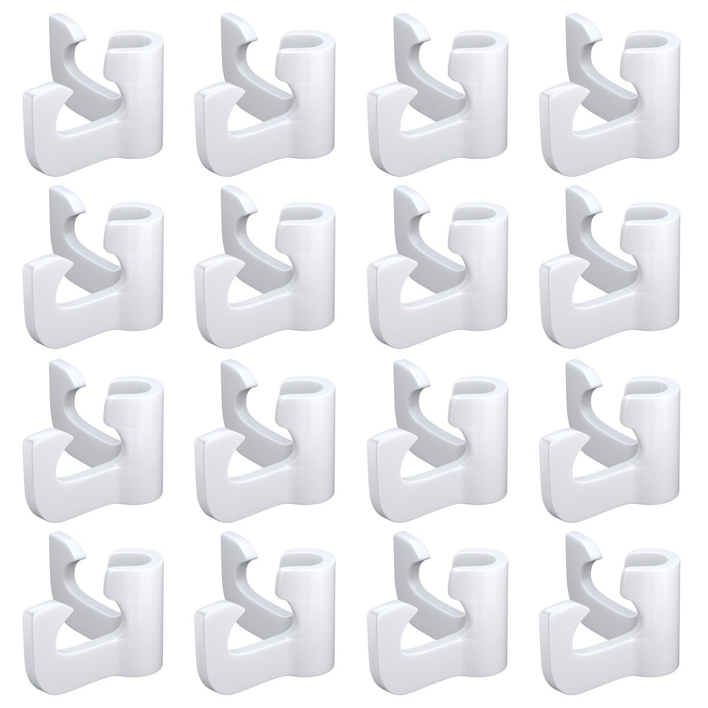 CUBEDIY Shelf Holders for Shoe Organizer | 16 Mid-Panel Hooks | Spare Parts for Shoe Storage Cabinet | Customizable Shoe Organizer Closet | Extras for Shoe Rack Organizer Set (White)