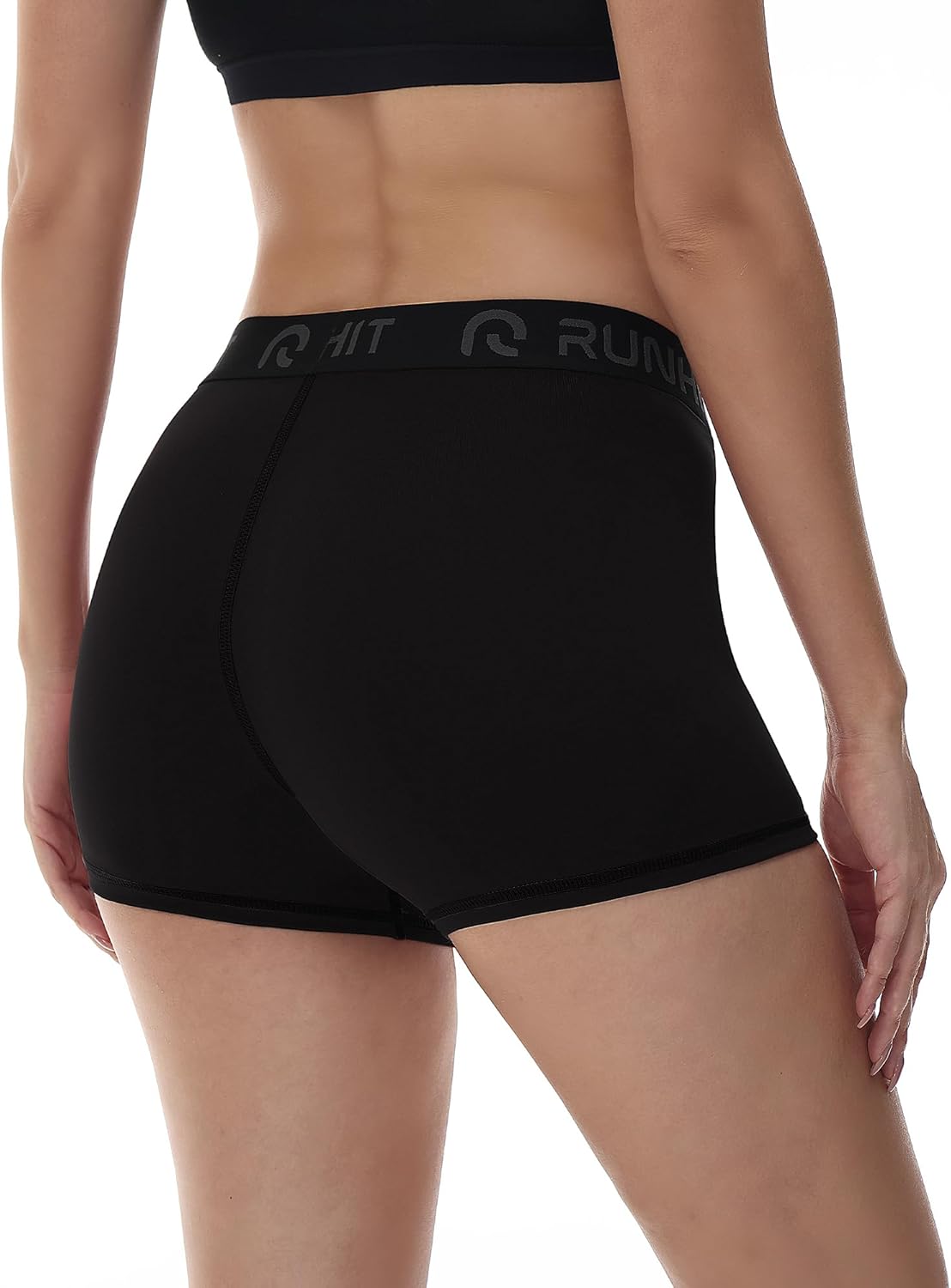 Runhit 3" Volleyball Shorts - Women's Compression Spandex Shorts for Workout & Yoga | 3-Pack