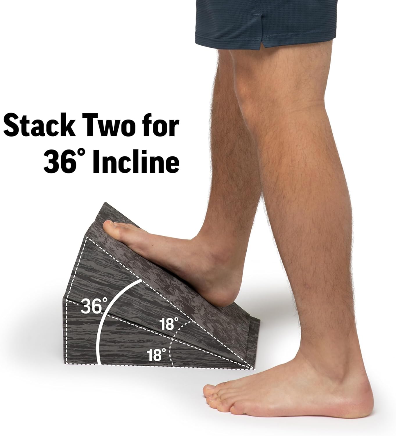 OPTP PRO-Slant Squat Wedge Pair - Professional Foam Incline Board for Calf, Ankle & Foot Stretching