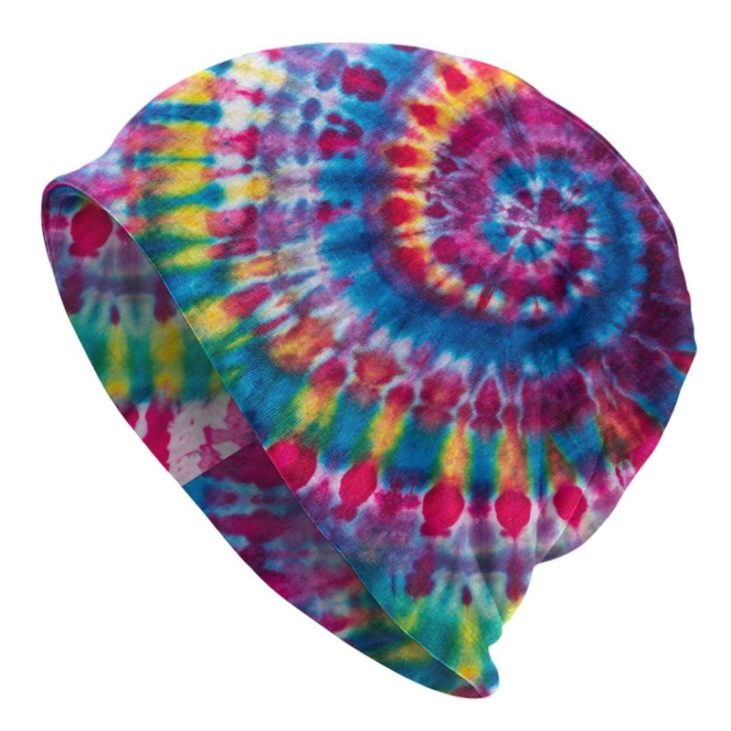 Athjunss Tie Dye Beanie Hat Chemo Headwear Slouchy Skull Sleep Cap for Women Men Winter Running