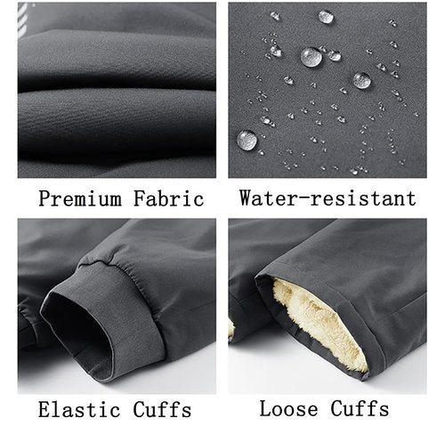 Purthet Winter Pants for Men Sherpa Fleece Lined Sweatpants Thermal Joggers for Outdoor, Snow with Zipper Pockets