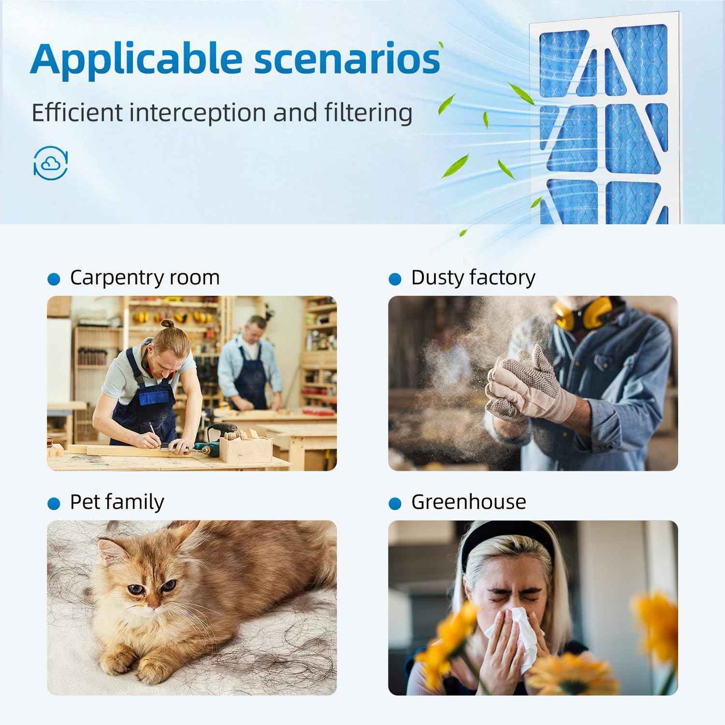 708731/AFS-1B-OF Outer Filter Compatible with JET AFS-1000B/AFS-1000C Air Filtration Systems,5-Micron Electrostatic Air Filter 24x12x1 (4 Pack)