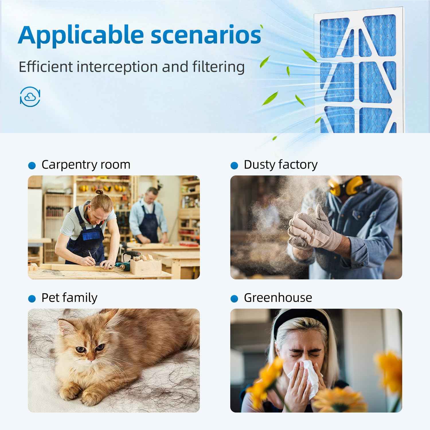 708731/AFS-1B-OF Outer Filter Compatible with JET AFS-1000B/AFS-1000C Air Filtration Systems,5-Micron Electrostatic Air Filter 24x12x1 (4 Pack)