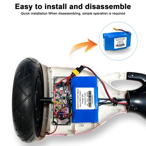 cokxiore 36V 4.4Ah H0vегвоard Lithium Battery Replacement with XT60 Plug and 6 Months Warranty by Factory, 500 Cycles>70% Capacity (20CELL), Assembly Method 10S2P