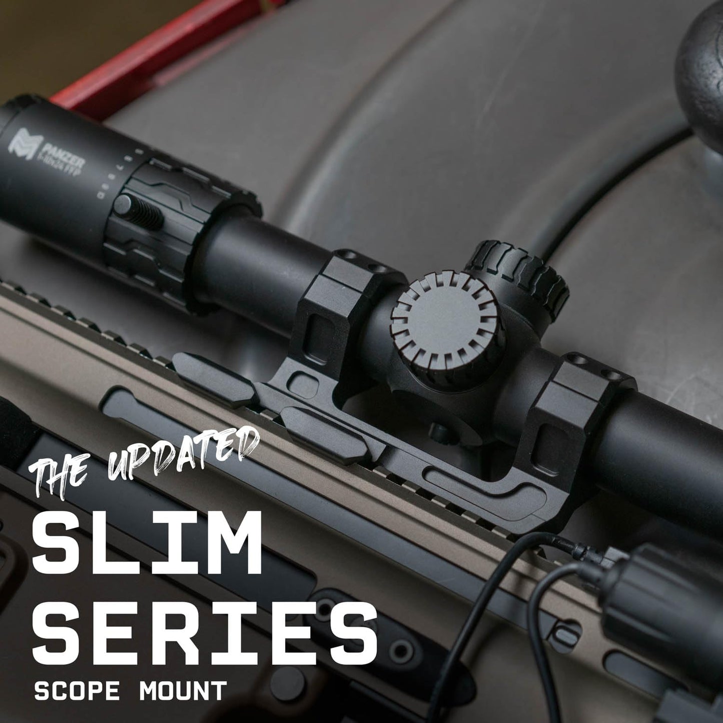 Monstrum Slim Profile Series V2 Ultralight Dual Ring Scope Mount | 1 inch Diameter
