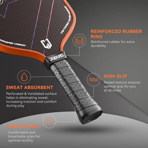 JUCIAO Pickleball Paddles,T700 Carbon Fiber Surface Pickle Ball Racket, Honeycomb Core,USAPA Approved Pickle Ball Paddle for Beginners & Intermediate Players