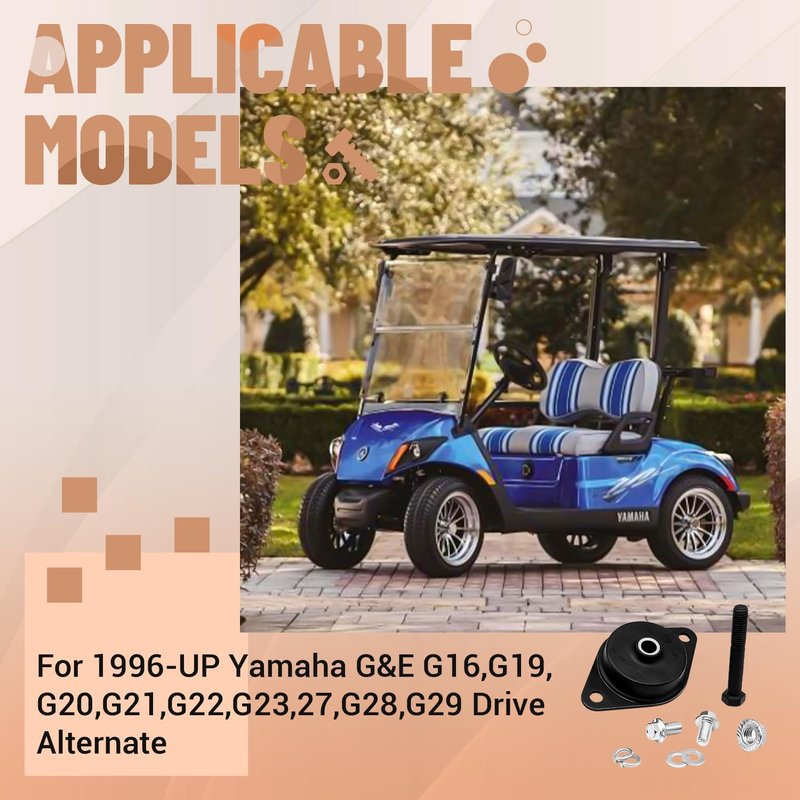 CLUBRALLY Golf Cart Rear Arm Front Bushing Mounting Kit, Applicable to 1996-Up Yamaha G&E G16,G19,G20,G21,G22,G23,27,G28,G29 Drive Alternate OEM#JN6-F2123-00-00/JN6-F2123-10/JN6-F2123-20-00