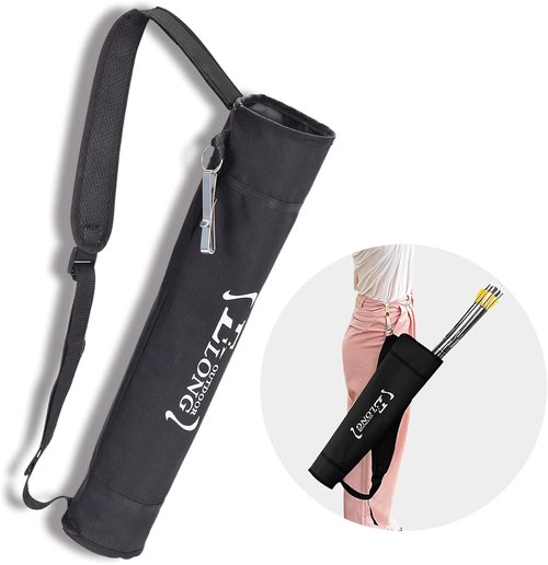 Elong Adjustable Archery Back Arrow Quiver Holder - Upgraded for Compound & Recurve Bows | Perfect for Youth & Adults