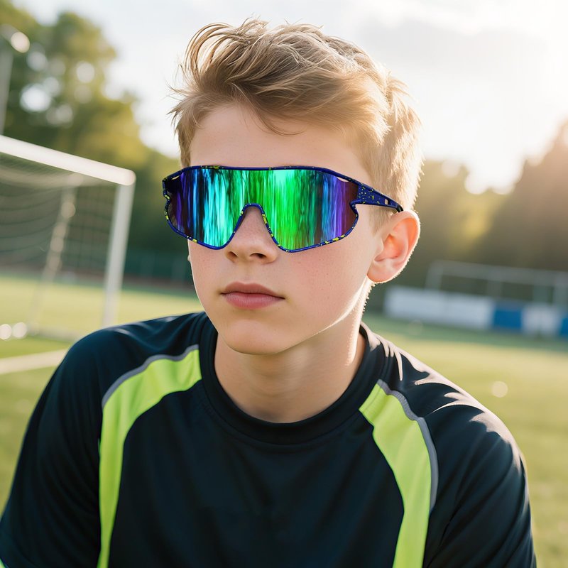 YuJian 2PACK Kids Sports Sunglasses Youth Sunglasses Boys Girls Softball Baseball Sunglass Cycling Goggles