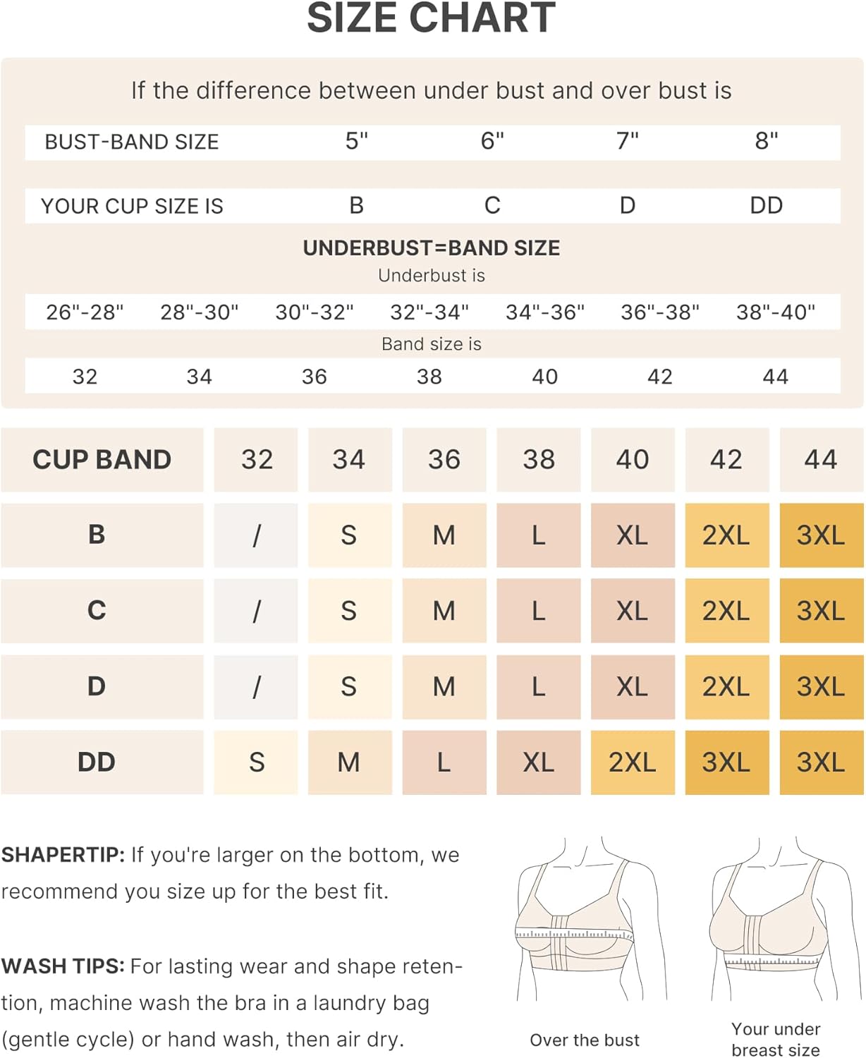 SHAPELLX Post Surgery Bras - Front Closure Wireless Mastectomy Bra with Adjustable Straps - Comfortable Fit