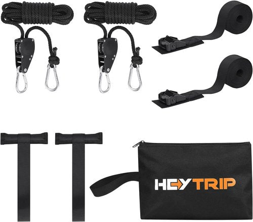 HEYTRIP Tie Down Straps - 15FT Heavy Duty Kayak & Canoe Bow/Stern Ropes with Storage Bag