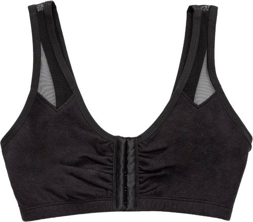 Fruit of The Loom Women's Comfort Sport Bra - Front Close Design with Mesh Straps
