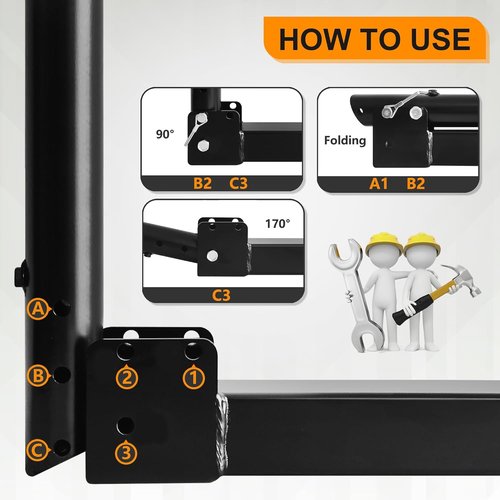 KAIRAY Foldable Hitch Mount Flagpole Holder - Universal Fit for 2-Inch Hitch Receivers | Ideal for Trucks, SUVs, RVs, and Pickups