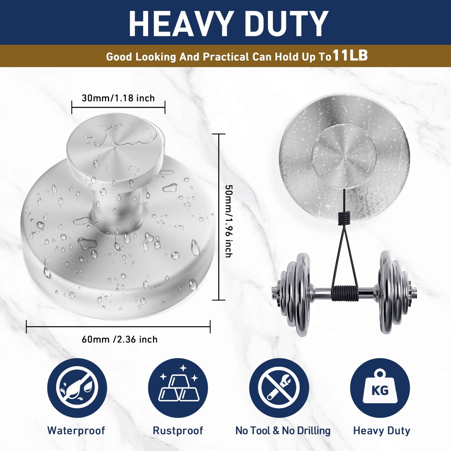 DDYMFFF Suction Cup Hooks for Shower,Removable Suction Hooks for Bathroom Shower Wall,Glass Windows,Doors Hanging Towels,Suction Cup Wreath Hanger Holder for Christmas Wreath-Silver(2 Pack)