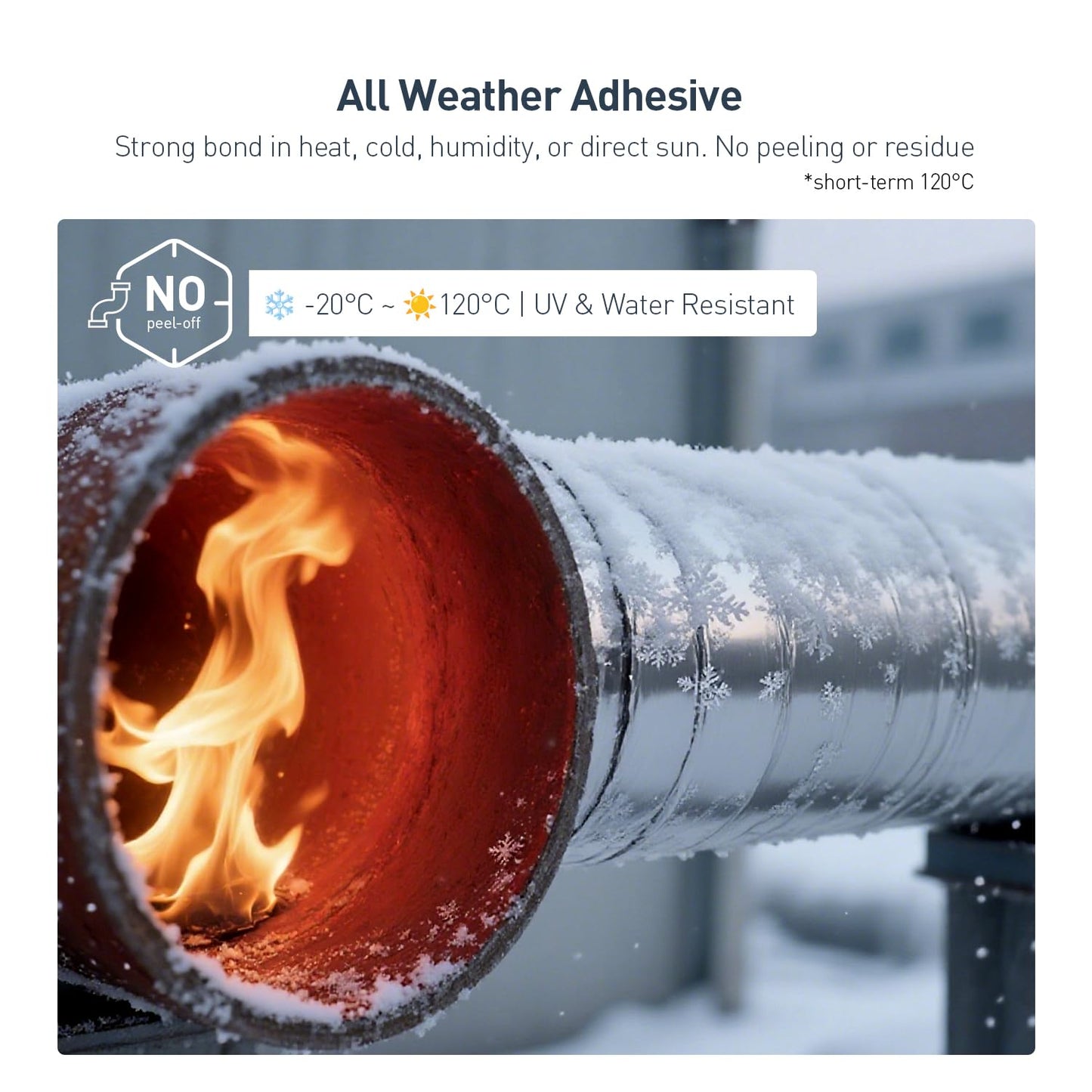 Aluminum Foil Tape 1" x 164Ft Premium Duct Tape Heavy Duty High Temperature HVAC Waterproof Ducting Dryer Vent Insulation Adhesive Tape for Ductwork Sealing Metal Repairing HVAC Air Ducts Insulation