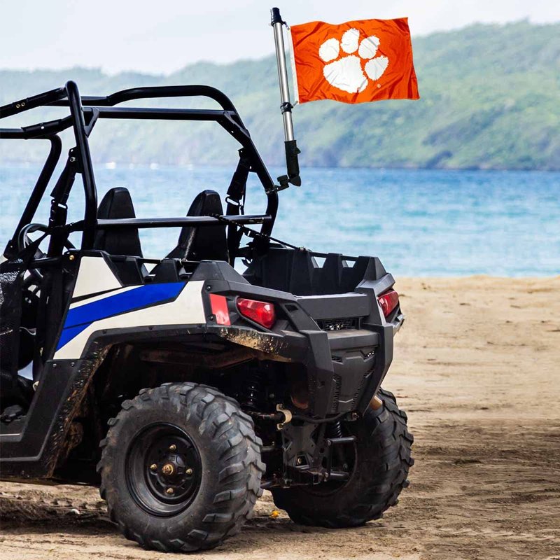 College Flags & Banners Co. Clemson Tigers Golf Cart Flag Pole and Holder Mounting Bracket