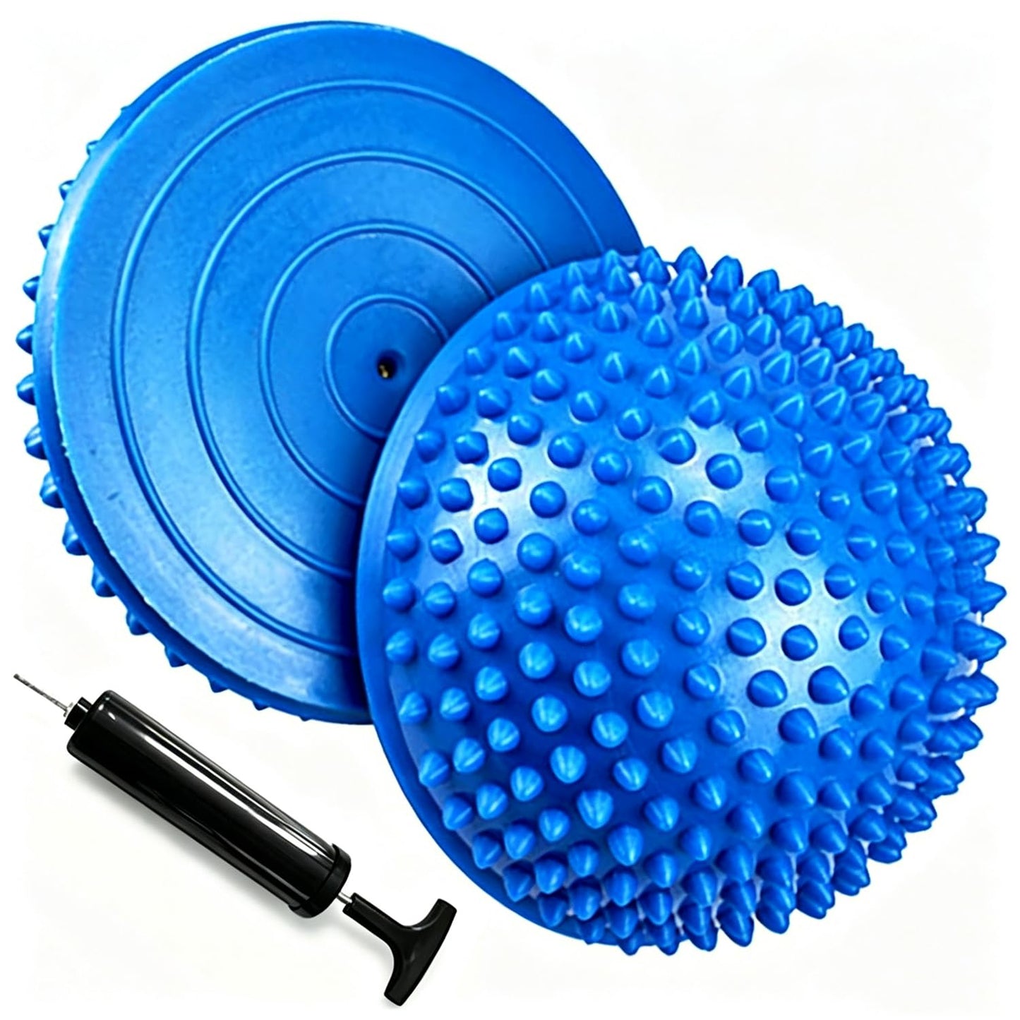 XCZGSW 2PCS Hedgehog Balance Pods, Pimples Pilates Ball, Half Spiky Fitness Domes for Kids Adults Sports, Foot Massage, Stability Training, Muscle Balancing Therapy, Motor Skills Yoga Gymnastics Exercise