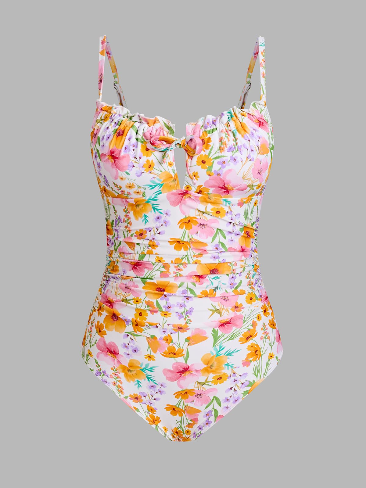 CUPSHE Women's One Piece V Neck Cutout Swimsuit,M