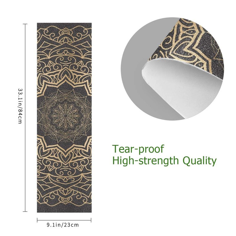 SUABO Retro Roma Flower Skateboard Grip Tape Sheet Scooter Deck Sand Paper 9" x 33"