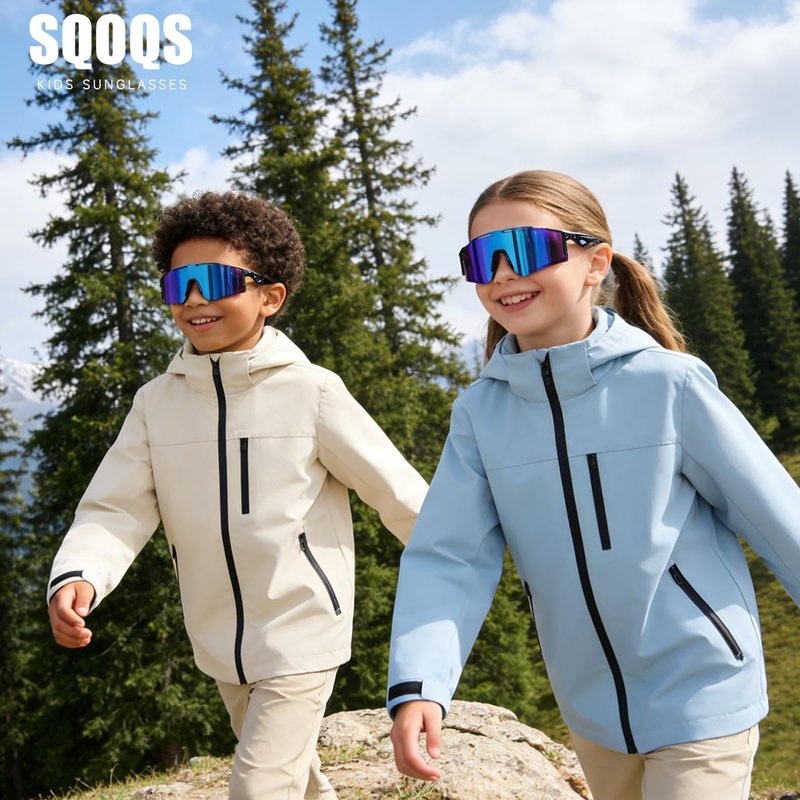 SQOQS 3PACK Kids Sunglasses Youth Baseball Sunglasses for Boys Girls - Softball Cycling Sports Sun Glasses UV400 Protection