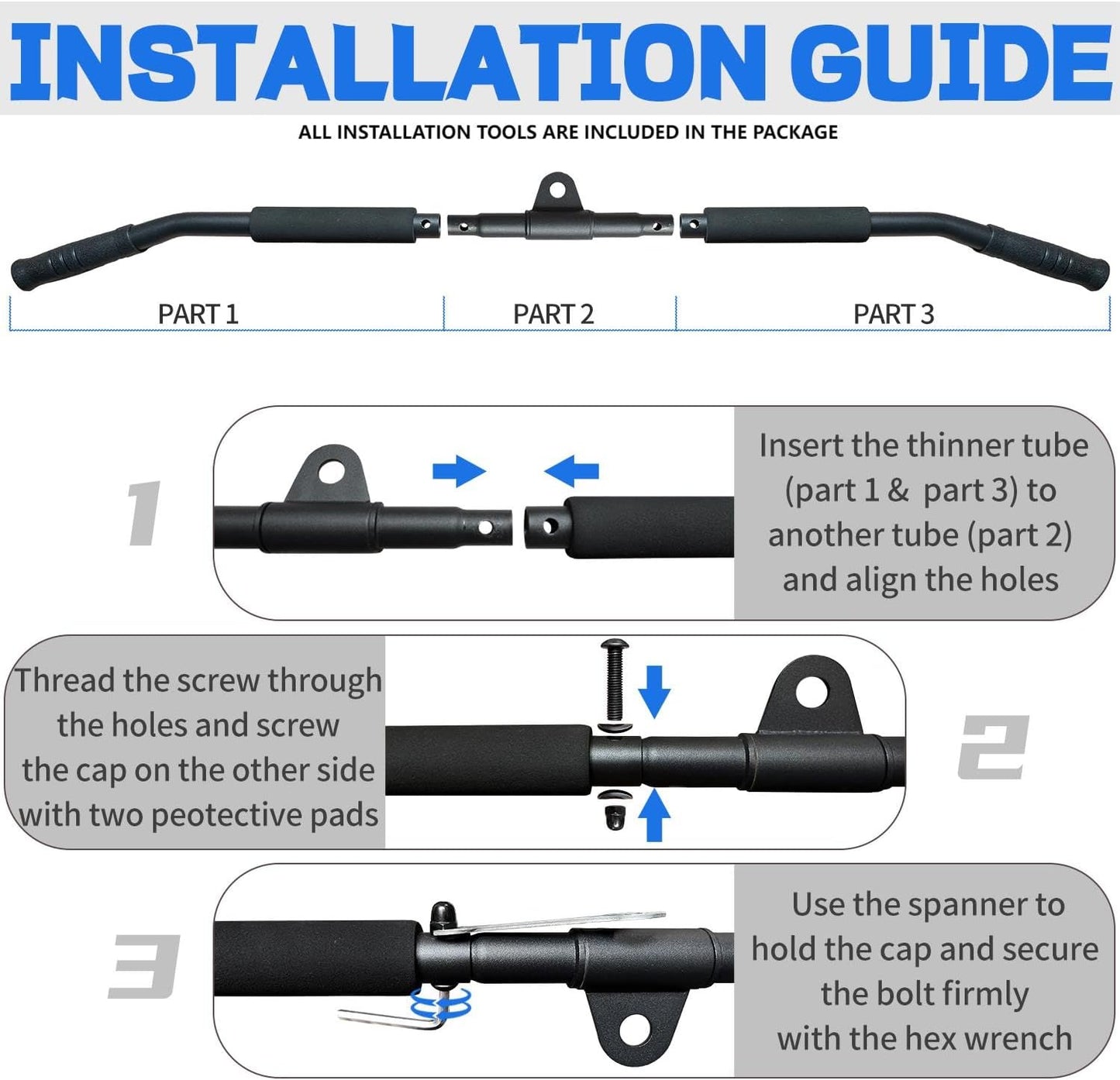 Rotating LAT Pull Down Bar by [Brand Name] - 39.4'' Pulley System Attachment for Cable Machines